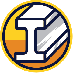 Steelworkers icon with steel beam