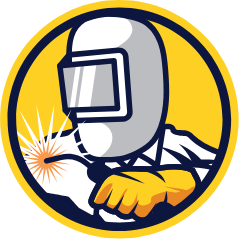 Welder icon with welder