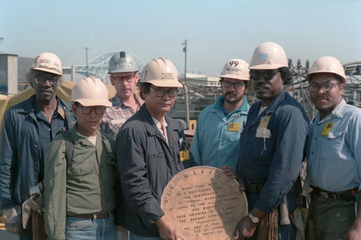 Shipyard worker at Naval base