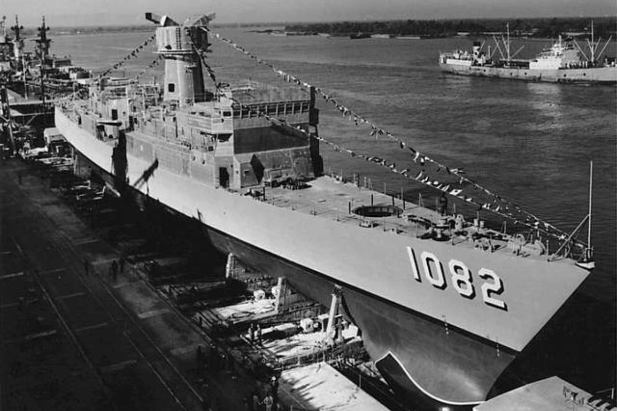 USS Elmer Montgomery at Avondale Shipyard
